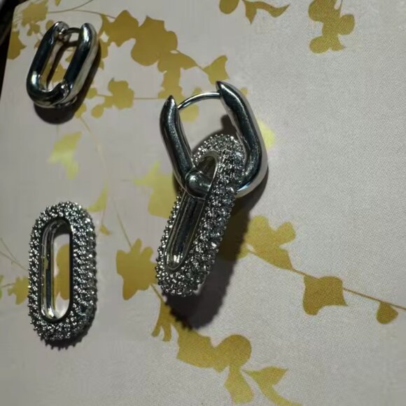 Retro Double loop drop earrings - Picture 5 of 7